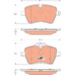 Trw Σετ τακάκια, Δισκόφρενα - GDB1712