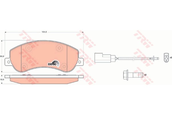 Trw Σετ τακάκια, Δισκόφρενα - GDB1724 Trw Σετ τακάκια, Δισκόφρενα - GDB1724