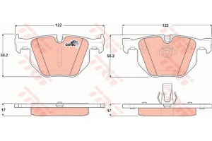 Trw Σετ τακάκια, Δισκόφρενα - GDB1727