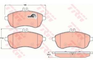 Trw Σετ τακάκια, Δισκόφρενα - GDB1736
