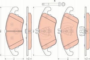 Trw Σετ τακάκια, Δισκόφρενα - GDB1737