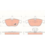 Trw Σετ τακάκια, Δισκόφρενα - GDB1738