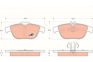 Trw Σετ τακάκια, Δισκόφρενα - GDB1738