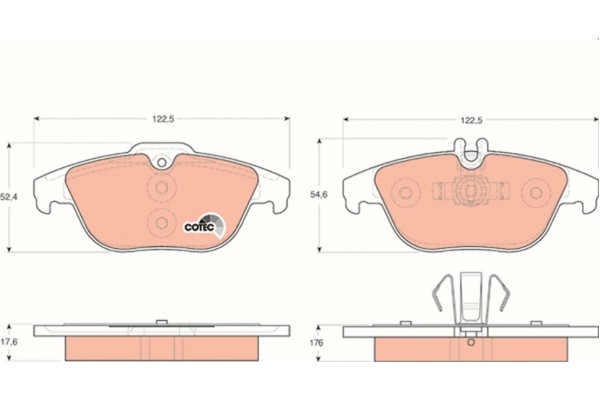 Trw Σετ τακάκια, Δισκόφρενα - GDB1738