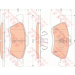 Trw Σετ τακάκια, Δισκόφρενα - GDB1752