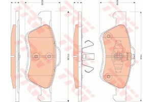 Trw Σετ τακάκια, Δισκόφρενα - GDB1752
