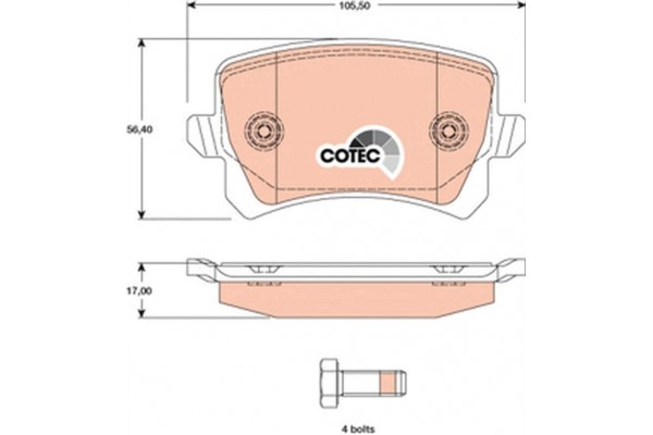 Trw Σετ τακάκια, Δισκόφρενα - GDB1763 Trw Σετ τακάκια, Δισκόφρενα - GDB1763