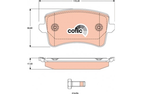 Trw Σετ τακάκια, Δισκόφρενα - GDB1765