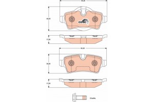 Trw Σετ τακάκια, Δισκόφρενα - GDB1766
