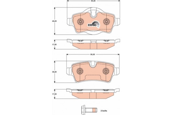 Trw Σετ τακάκια, Δισκόφρενα - GDB1766