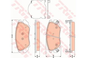 Trw Σετ τακάκια, Δισκόφρενα - GDB1782