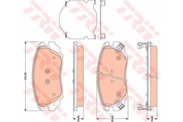 Trw Σετ τακάκια, Δισκόφρενα - GDB1782
