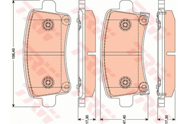 Trw Σετ τακάκια, Δισκόφρενα - GDB1784 Trw Σετ τακάκια, Δισκόφρενα - GDB1784