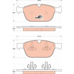 Trw Σετ τακάκια, Δισκόφρενα - GDB1821