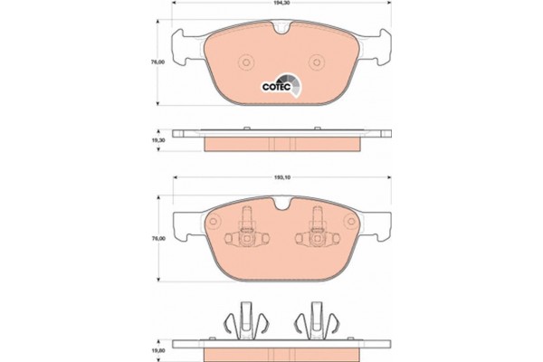 Trw Σετ τακάκια, Δισκόφρενα - GDB1821