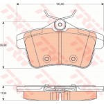 Trw Σετ τακάκια, Δισκόφρενα - GDB1828