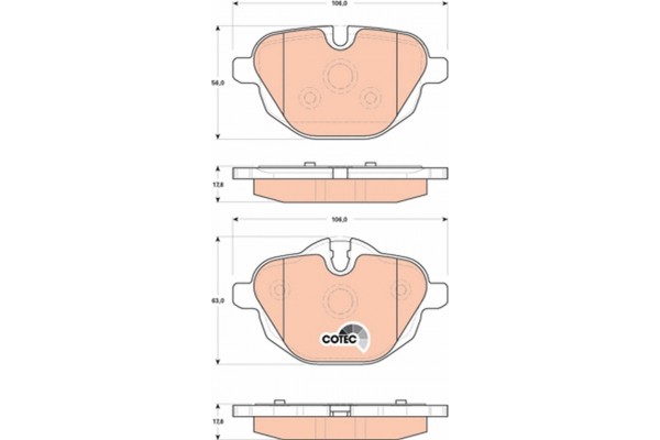 Trw Σετ τακάκια, Δισκόφρενα - GDB1840