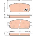 Trw Σετ τακάκια, Δισκόφρενα - GDB1844