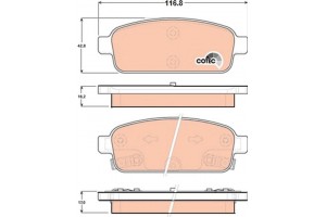 Trw Σετ τακάκια, Δισκόφρενα - GDB1844