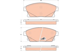Trw Σετ τακάκια, Δισκόφρενα - GDB1847