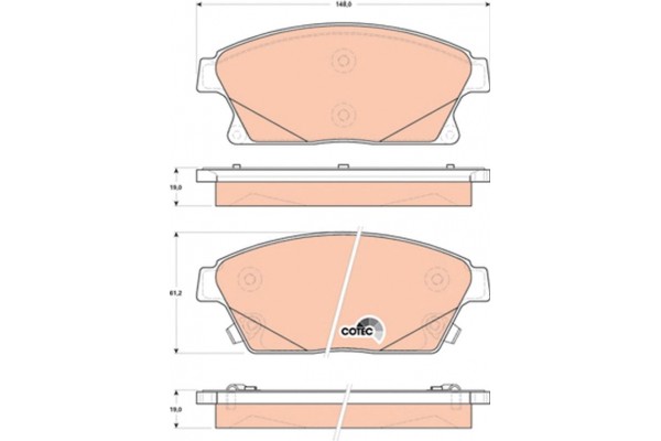 Trw Σετ τακάκια, Δισκόφρενα - GDB1847 Trw Σετ τακάκια, Δισκόφρενα - GDB1847