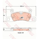 Trw Σετ τακάκια, Δισκόφρενα - GDB1875