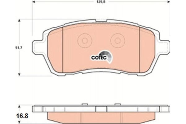 Trw Σετ τακάκια, Δισκόφρενα - GDB1893 Trw Σετ τακάκια, Δισκόφρενα - GDB1893