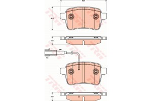 Trw Σετ τακάκια, Δισκόφρενα - GDB1905