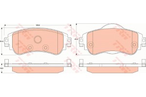 Trw Σετ τακάκια, Δισκόφρενα - GDB1917