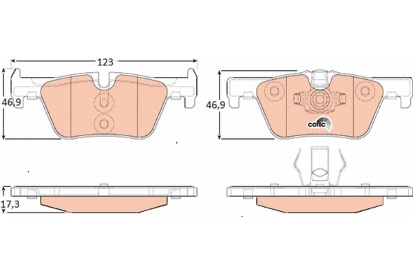 Trw Σετ τακάκια, Δισκόφρενα - GDB1919