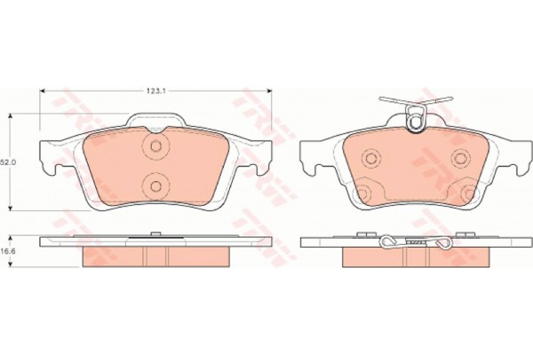 Trw Σετ τακάκια, Δισκόφρενα - GDB1938