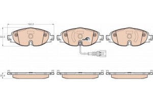 Trw Σετ τακάκια, Δισκόφρενα - GDB1956