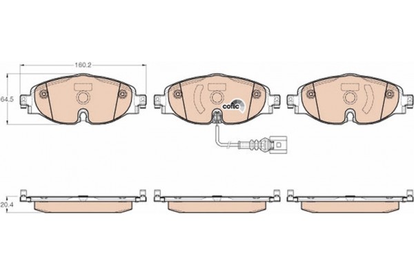 Trw Σετ τακάκια, Δισκόφρενα - GDB1956