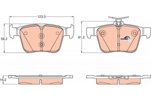 Trw Σετ τακάκια, Δισκόφρενα - GDB1957
