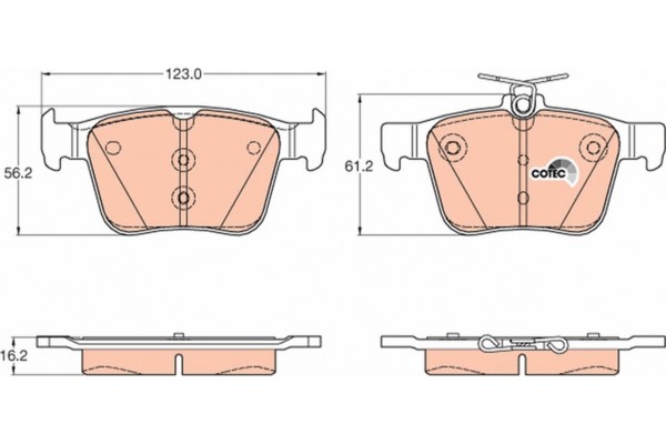 Trw Σετ τακάκια, Δισκόφρενα - GDB1957 Trw Σετ τακάκια, Δισκόφρενα - GDB1957