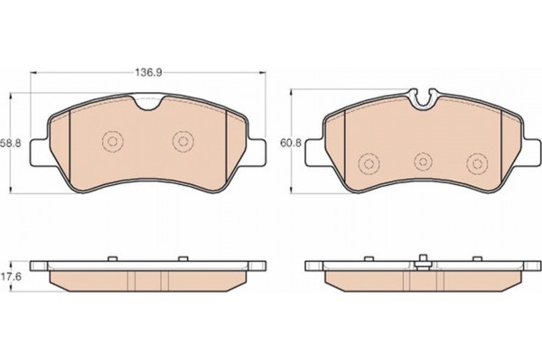 Trw Σετ τακάκια, Δισκόφρενα - GDB1968 Trw Σετ τακάκια, Δισκόφρενα - GDB1968