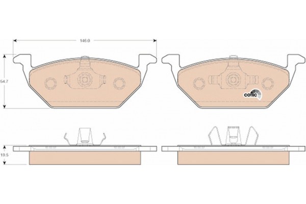 Trw Σετ τακάκια, Δισκόφρενα - GDB1984