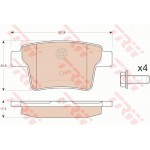 Trw Σετ τακάκια, Δισκόφρενα - GDB1988