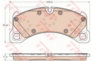 Trw Σετ τακάκια, Δισκόφρενα - GDB2004