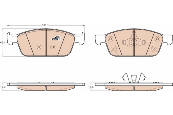 Trw Σετ τακάκια, Δισκόφρενα - GDB2009 Trw Σετ τακάκια, Δισκόφρενα - GDB2009