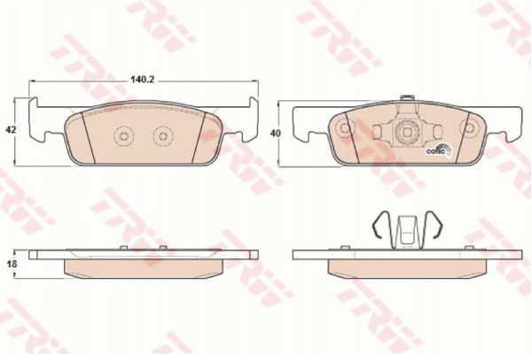 Trw Σετ τακάκια, Δισκόφρενα - GDB2016 Trw Σετ τακάκια, Δισκόφρενα - GDB2016