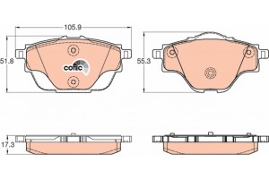 Trw Σετ τακάκια, Δισκόφρενα - GDB2034