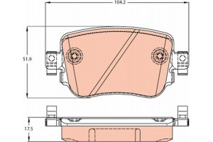 Trw Σετ τακάκια, Δισκόφρενα - GDB2042