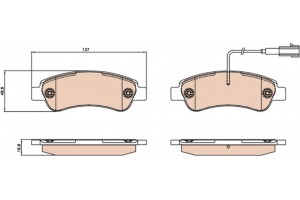 Trw Σετ τακάκια, Δισκόφρενα - GDB2068