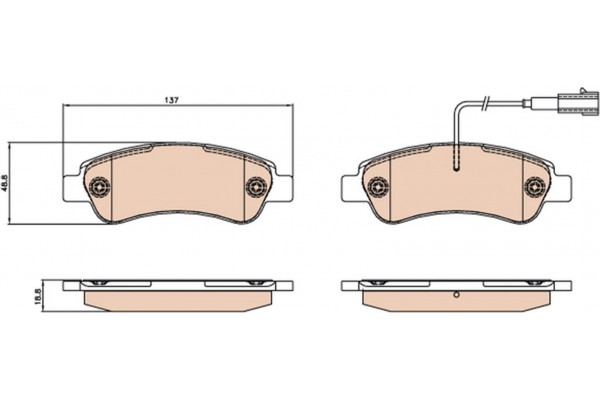 Trw Σετ τακάκια, Δισκόφρενα - GDB2068 Trw Σετ τακάκια, Δισκόφρενα - GDB2068