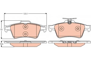 Trw Σετ τακάκια, Δισκόφρενα - GDB2086
