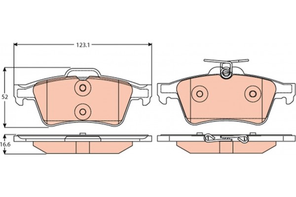 Trw Σετ τακάκια, Δισκόφρενα - GDB2086 Trw Σετ τακάκια, Δισκόφρενα - GDB2086