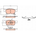 Trw Σετ τακάκια, Δισκόφρενα - GDB2091