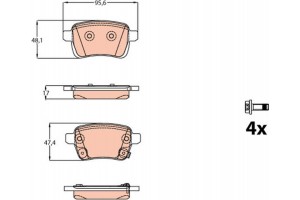 Trw Σετ τακάκια, Δισκόφρενα - GDB2093