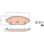 Trw Σετ τακάκια, Δισκόφρενα - GDB2096